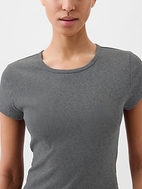 View large product image 12 of 13. GapFit Studio Rib Cropped T-Shirt