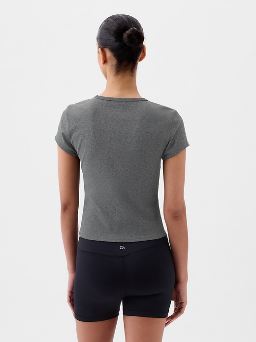 View large product image 2 of 13. GapFit Studio Rib Cropped T-Shirt