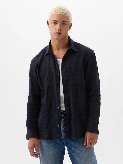 Image number 6 showing, Linen Two-Pocket Shirt