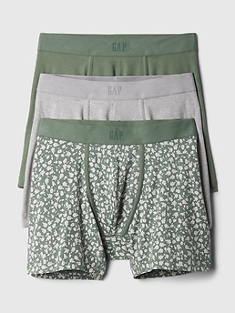 Gap Men's Cotton Boxers Size XXL (42-44) Gray White Stripe Boxer Shorts 