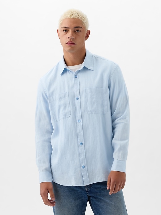 Image number 7 showing, Linen Two-Pocket Shirt