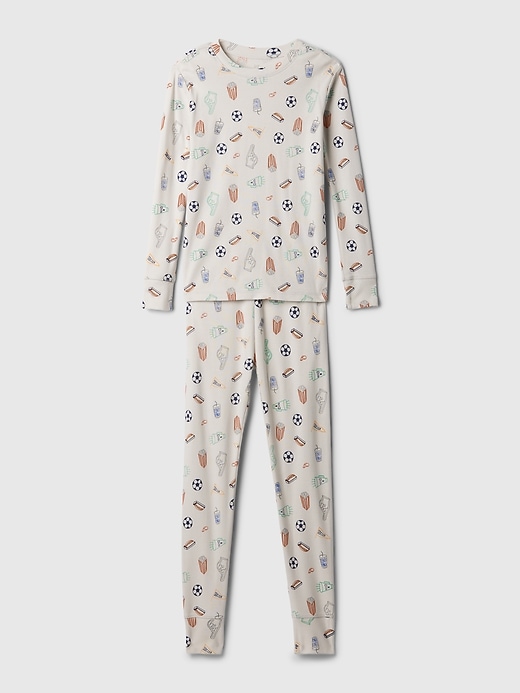 View large product image 1 of 1. Kids Organic Cotton Print PJ Set