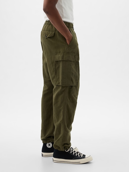 Image number 7 showing, Linen-Cotton Cargo Pants