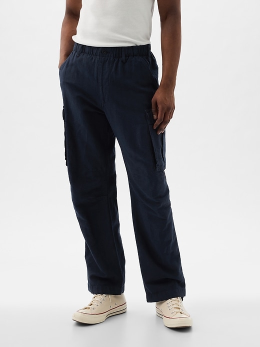 Image number 2 showing, Linen-Cotton Cargo Pants