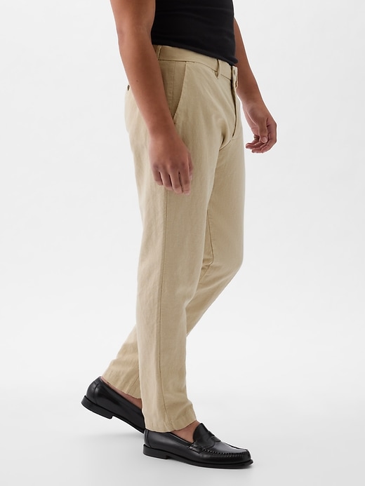 Image number 3 showing, Linen-Cotton Trousers in Slim Fit