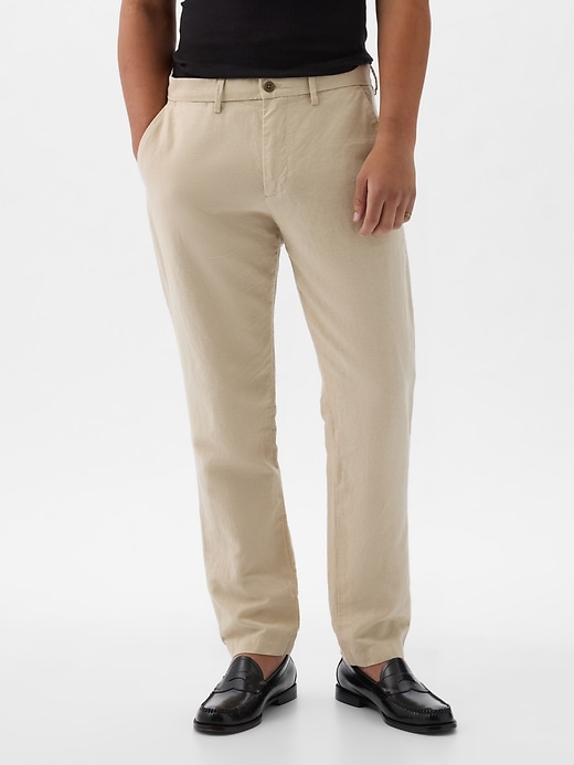 Image number 2 showing, Linen-Cotton Trousers in Slim Fit