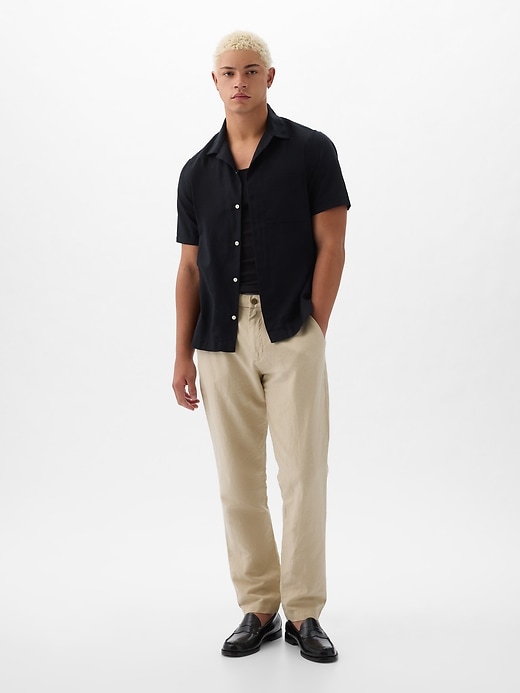 Image number 1 showing, Linen-Cotton Trousers in Slim Fit