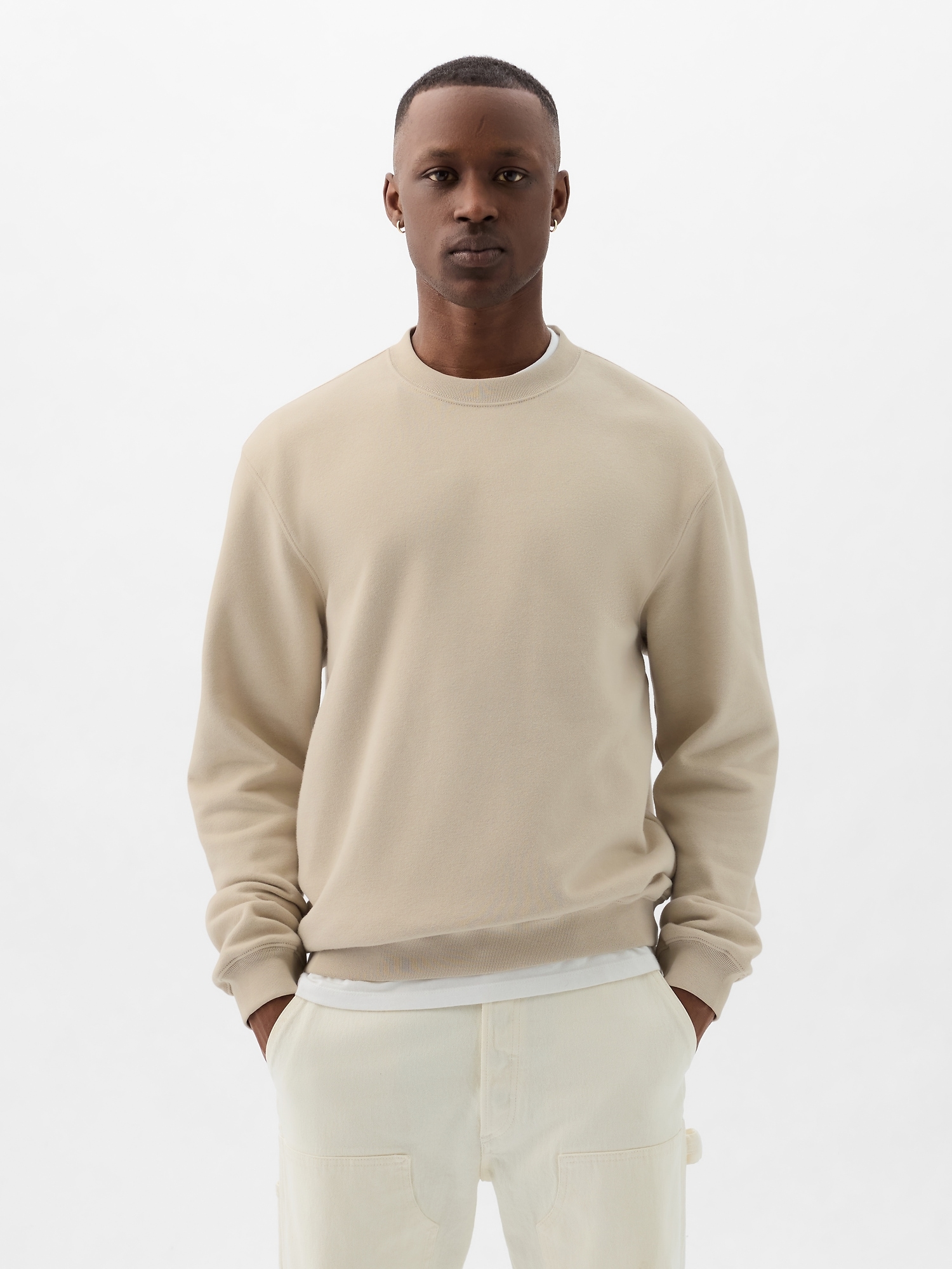 Men's Vintage Soft Crewneck Sweatshirt by Gap Beige Size XL