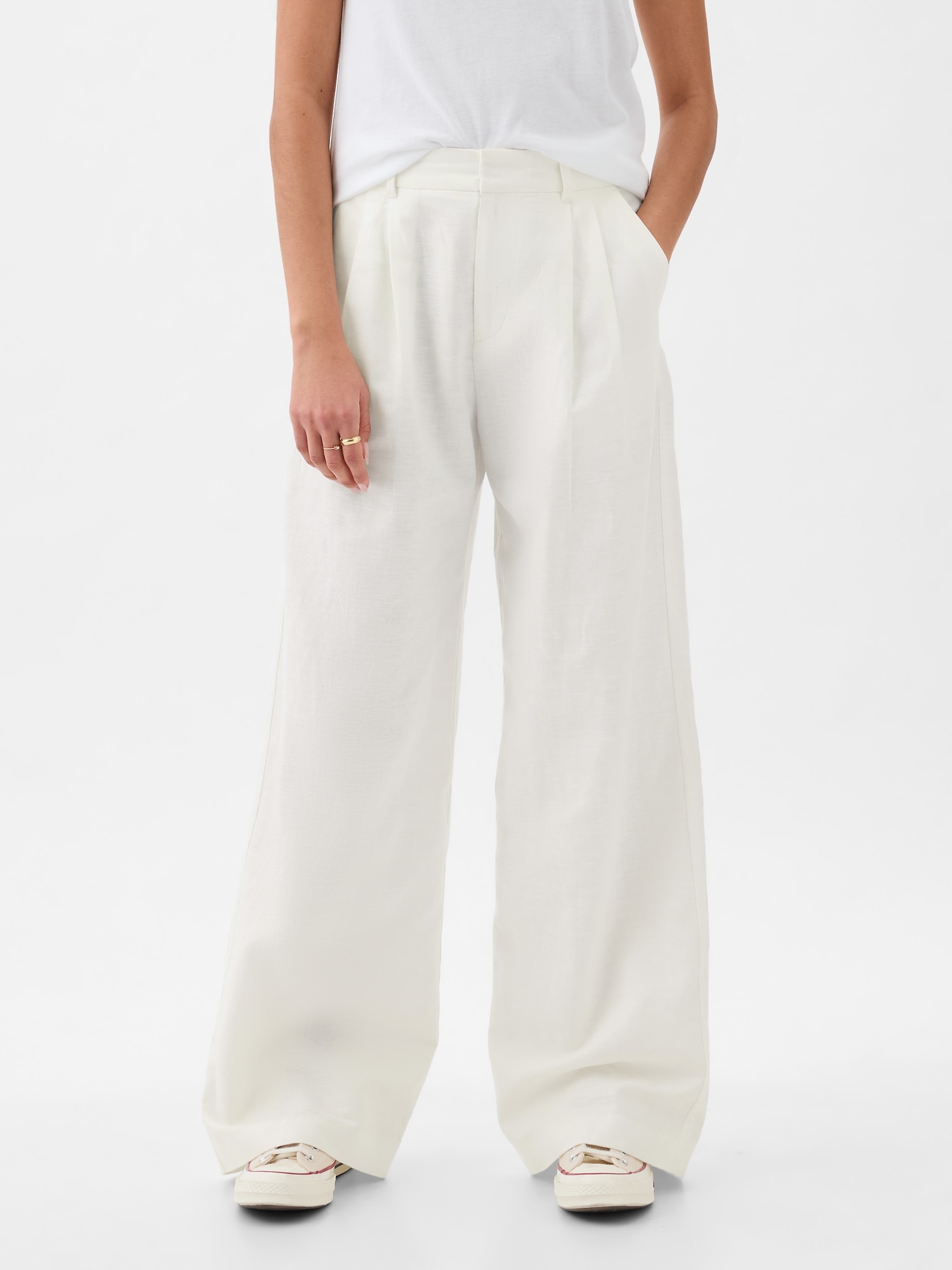 Fashion (Beige)Lucyever Summer Cotton Linen Pants Women High Waist
