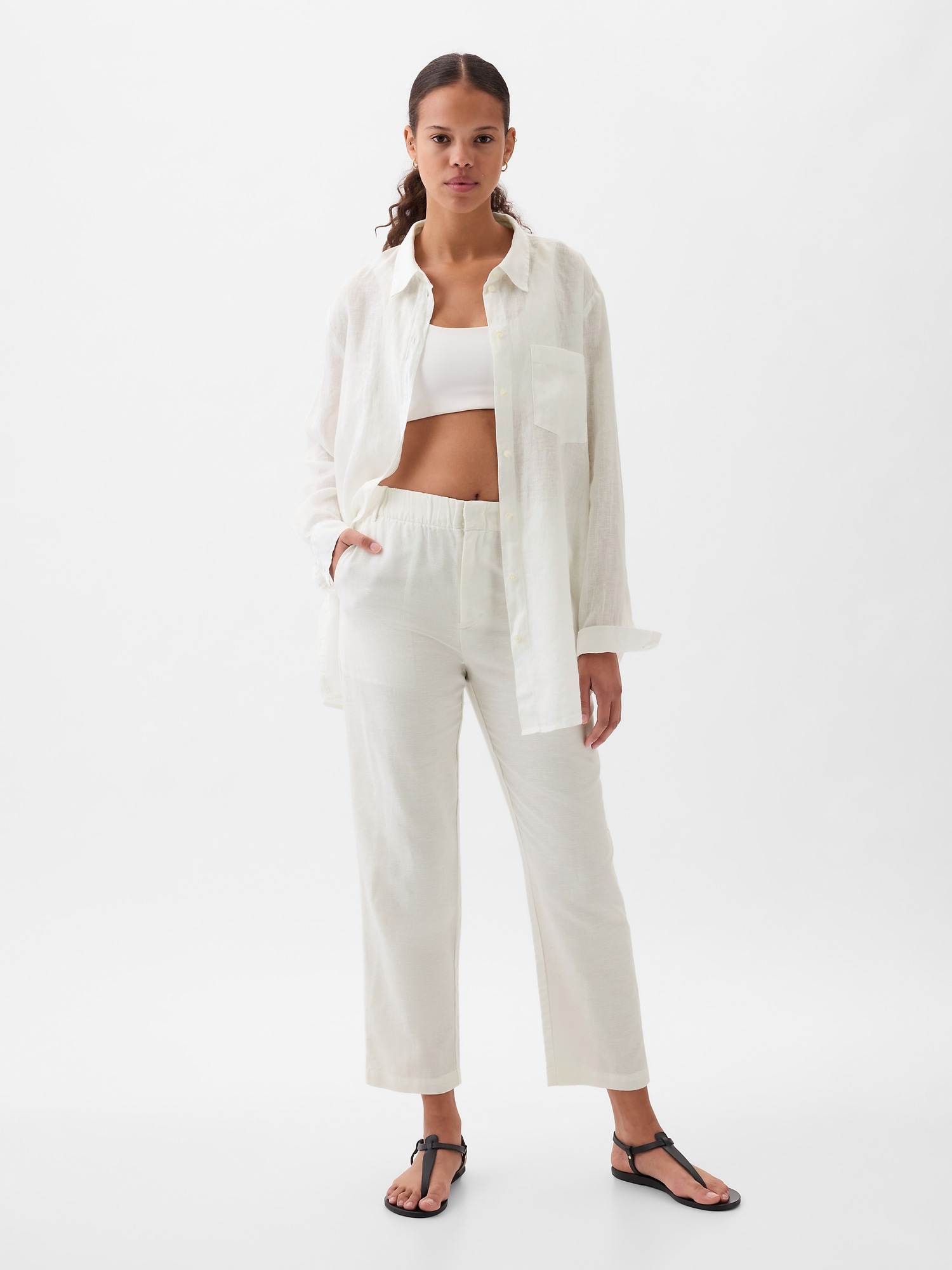 Women s Linen Pants Gap Canada