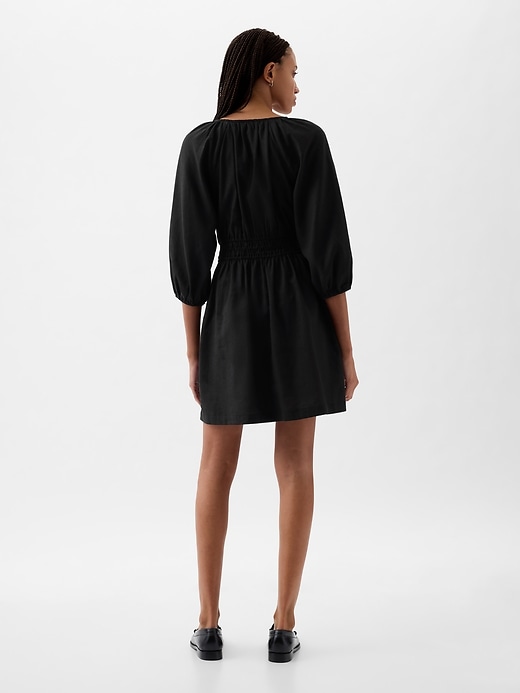 Image number 2 showing, Linen-Blend Mini Dress