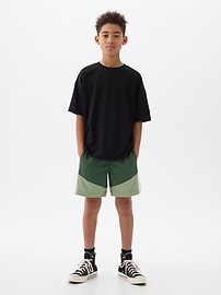 View large product image 9 of 13. GapFit Kids Recycled Mesh Pull-On Shorts