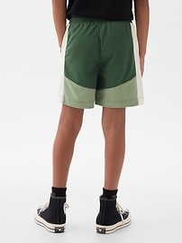 View large product image 8 of 13. GapFit Kids Recycled Mesh Pull-On Shorts