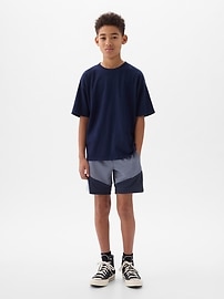 View large product image 6 of 13. GapFit Kids Recycled Mesh Pull-On Shorts