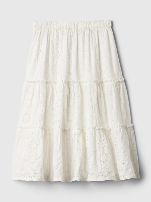 Image number 4 showing, Kids Tiered Eyelet Skirt