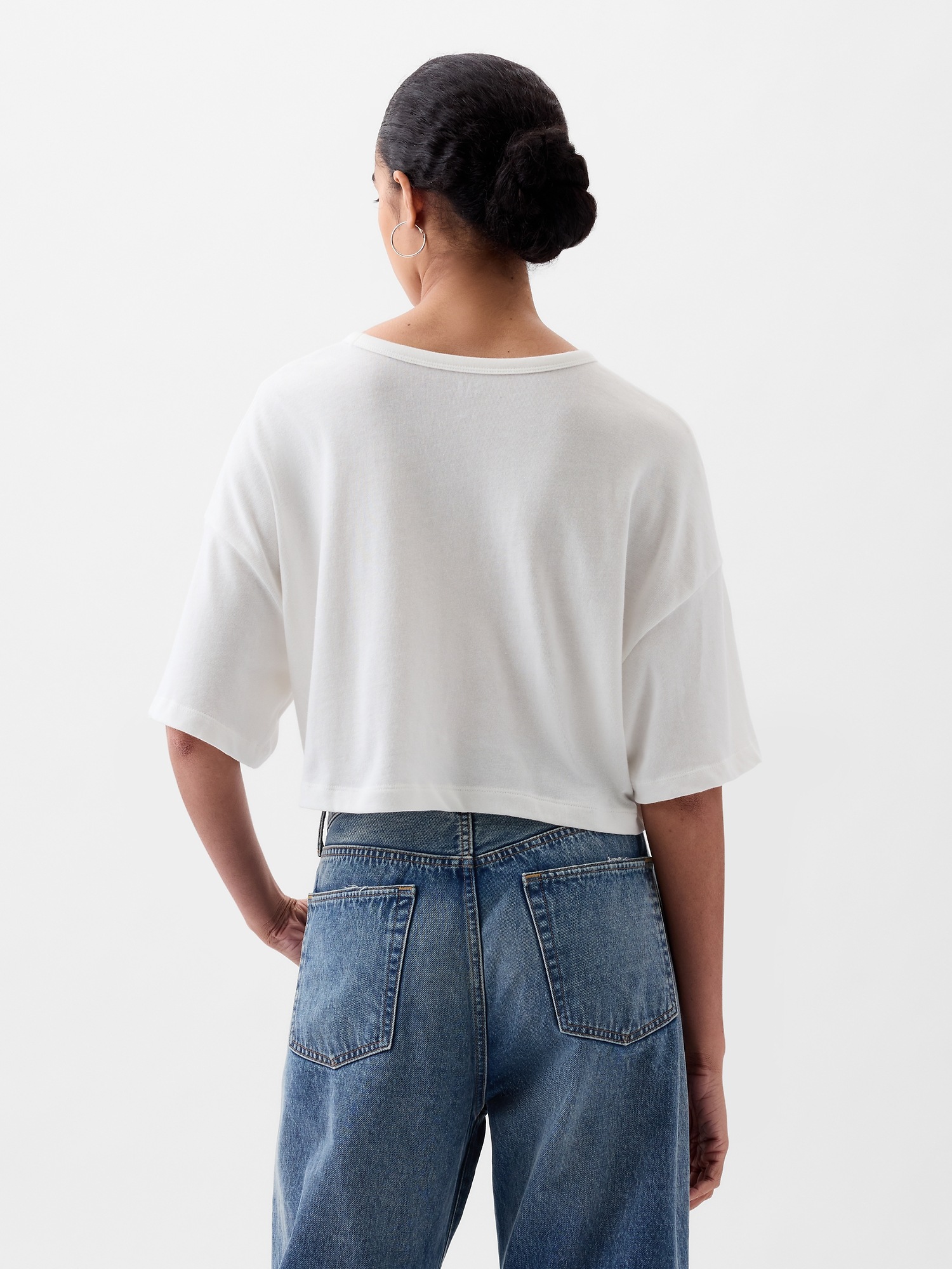 Ultra-Cropped Oversized T-Shirt | Gap