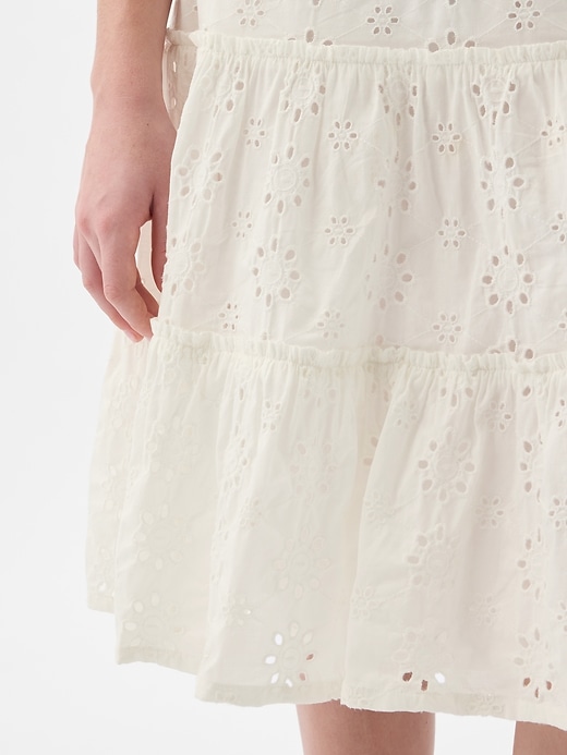 Image number 3 showing, Kids Tiered Eyelet Skirt