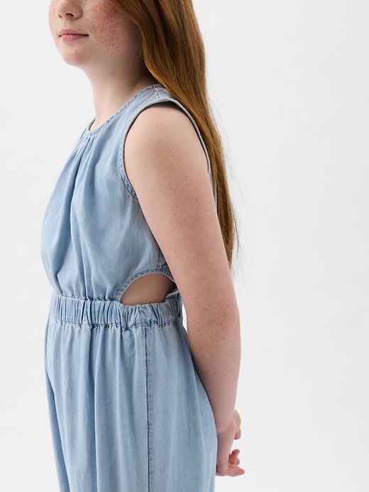 Image number 3 showing, Kids Denim Cutout Jumpsuit