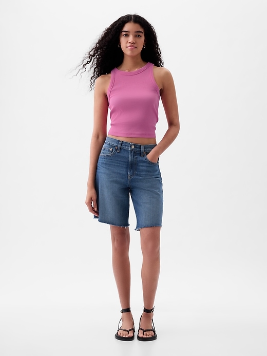 Image number 3 showing, Modern Rib Cropped Halter Top