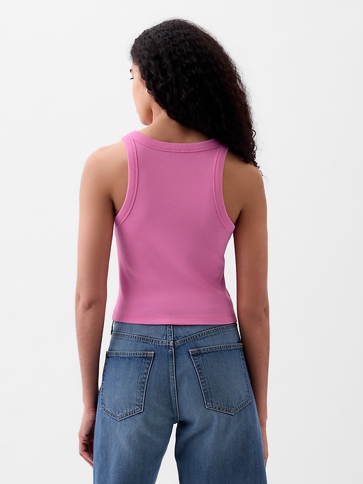 Image number 2 showing, Modern Rib Cropped Halter Top