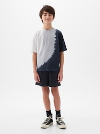 View large product image 3 of 13. GapFit Kids Recycled Mesh Pull-On Shorts