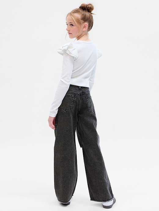 Image number 2 showing, Kids Low Rise Stride Wide-Leg Jeans