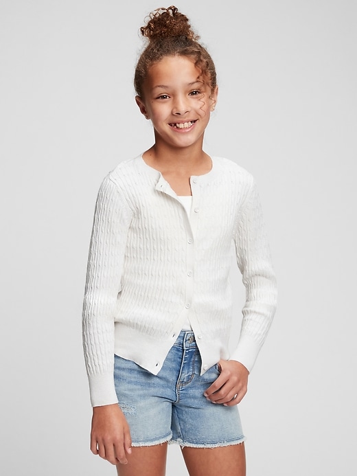 Next girls white outlet cardigan