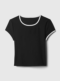 View large product image 7 of 13. GapFit Studio Rib Cropped T-Shirt