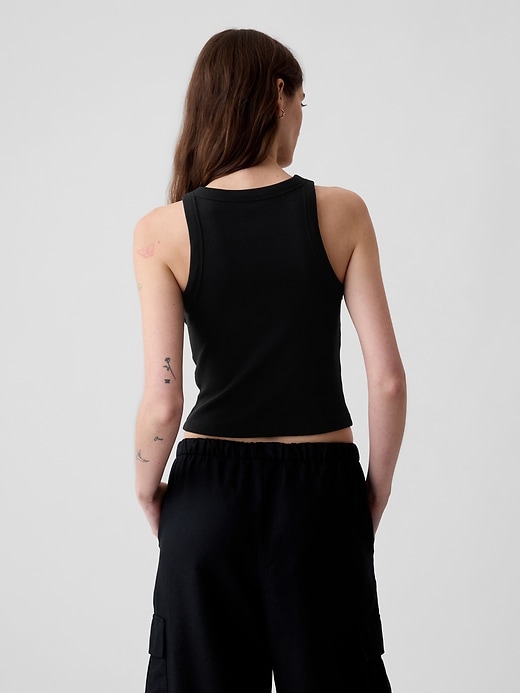 Image number 2 showing, Modern Rib Cropped Halter Top