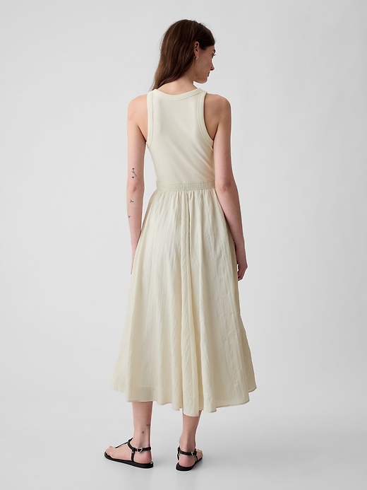 Textured Crinkle Midi Dress Gap