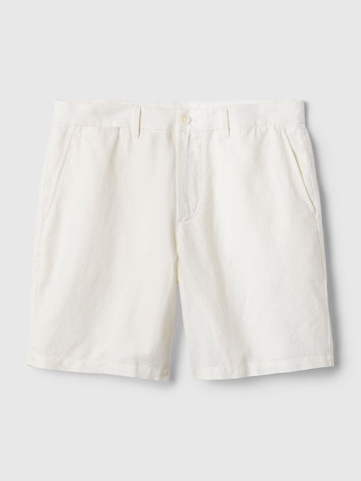 Image number 10 showing, 8" Linen-Cotton Shorts