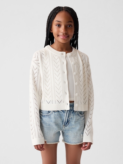 Image number 1 showing, Kids Pointelle Sweater