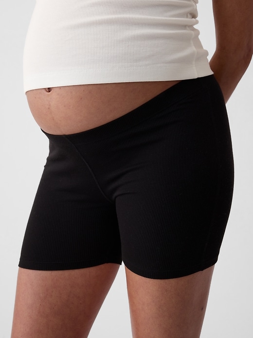 Image number 3 showing, Maternity Rib PJ Shorts