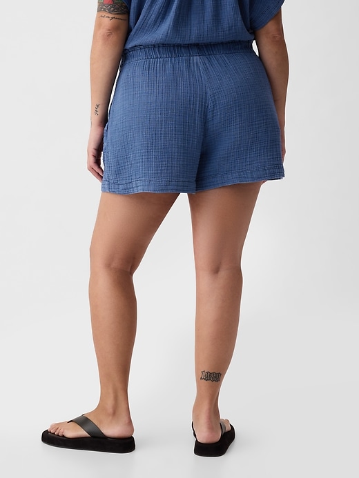 Image number 6 showing, Crinkle Gauze Denim Easy Shorts