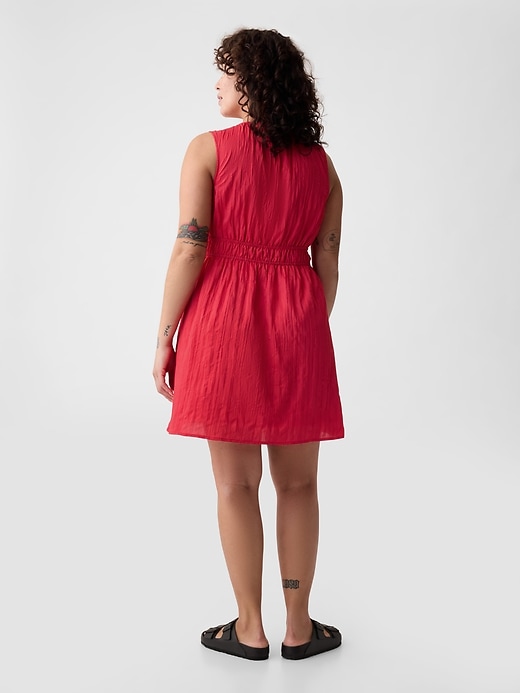 Image number 5 showing, Textured Crinkle Empire Waist Mini Dress