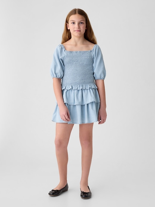 Image number 3 showing, Kids Smocked Denim Top