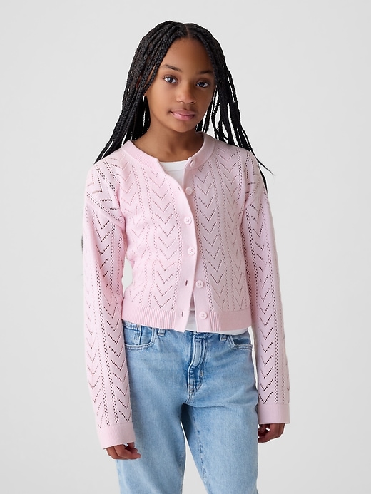 Image number 6 showing, Kids Pointelle Sweater
