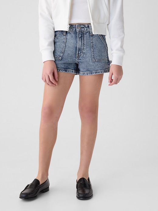 Image number 2 showing, Kids High-Rise Denim Shorts