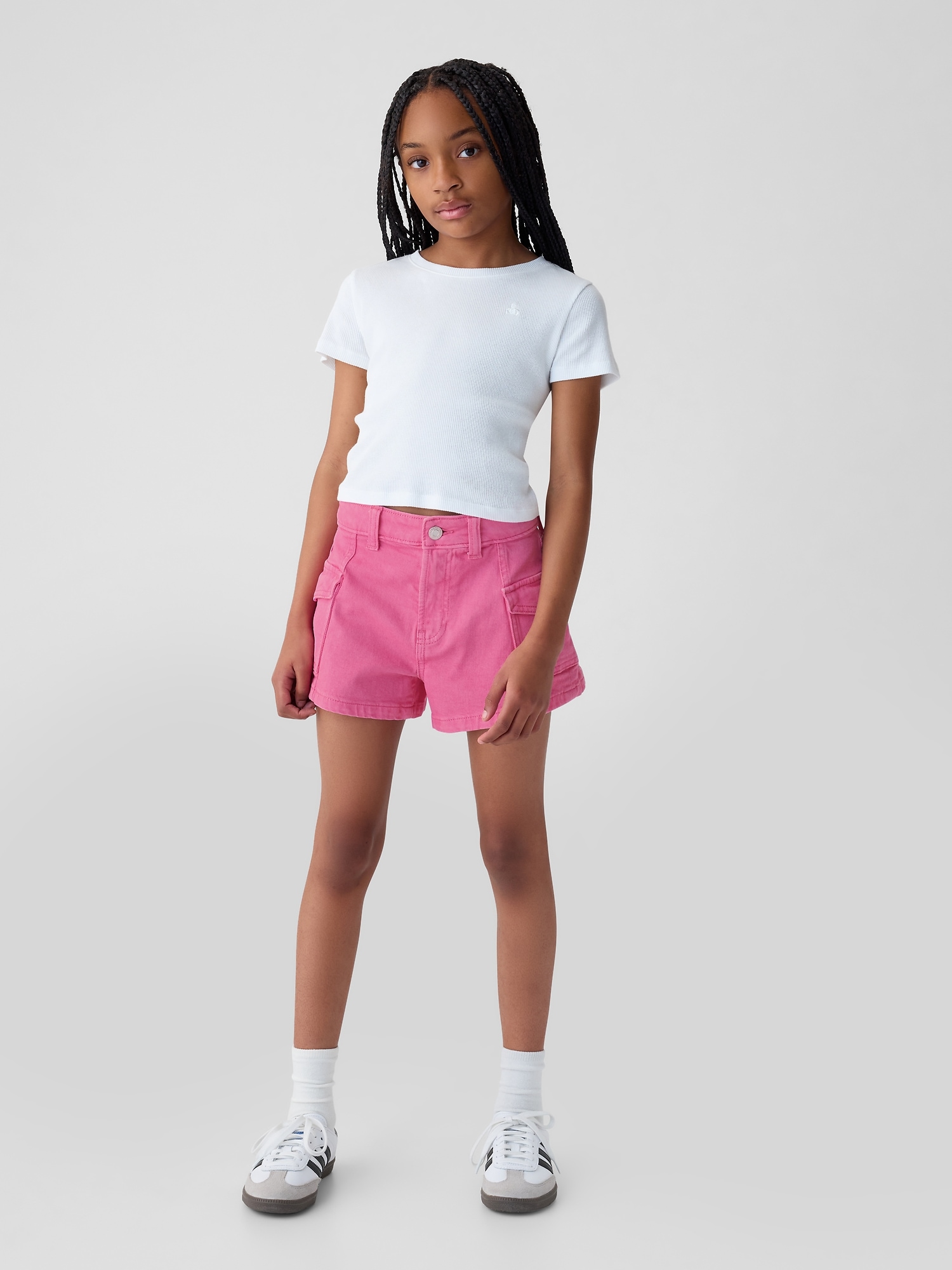 Kids High Rise Denim Shorts Gap