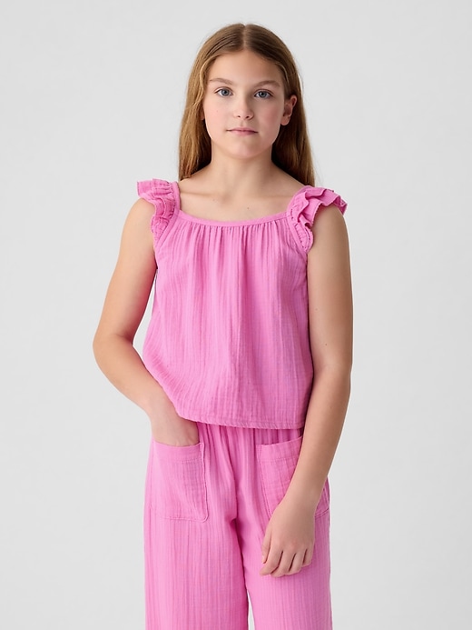 Image number 5 showing, Kids Crinkle Gauze Top