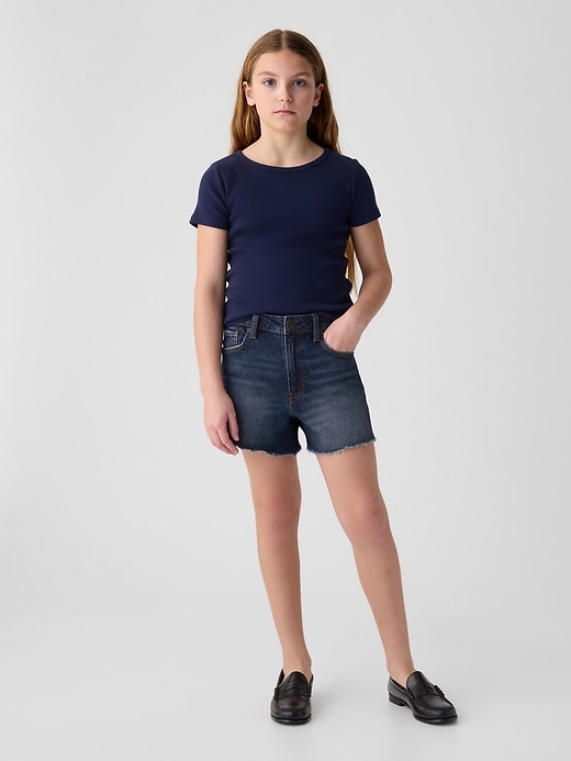 Image number 6 showing, Kids High-Rise Denim Shorts