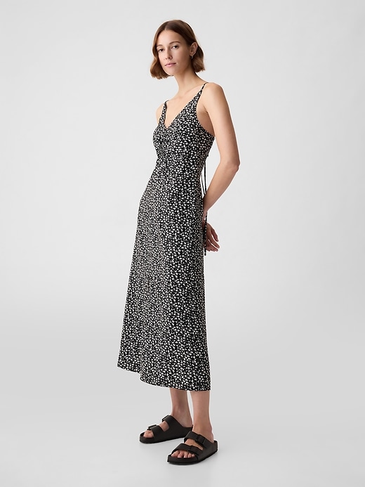 Image number 3 showing, Ruched Slip Midi Dress