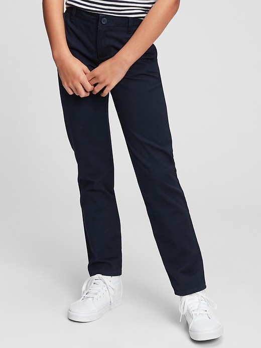 View large product image 2 of 6. Kids Uniform Skinny Khakis with Gap Shield