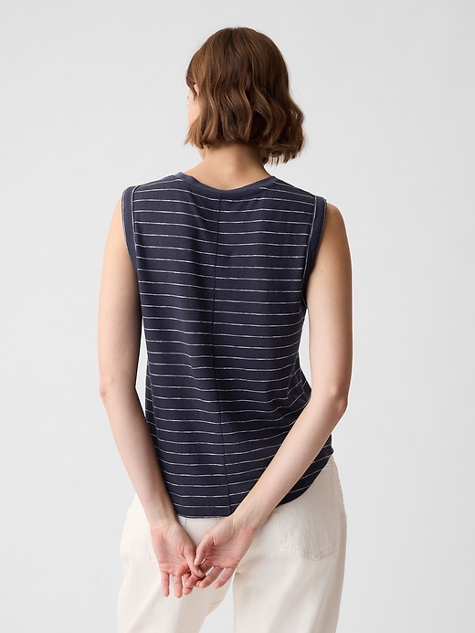 Image number 2 showing, Linen-Blend Tank Top