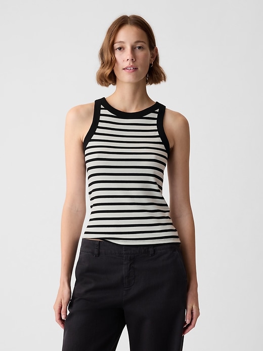 Image number 1 showing, Modern Rib Halter Tank Top