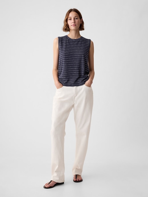 Image number 3 showing, Linen-Blend Tank Top