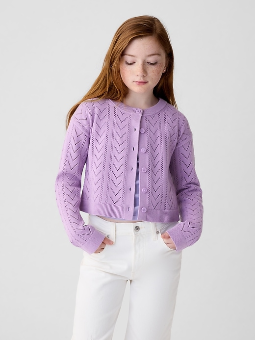 Image number 5 showing, Kids Pointelle Sweater