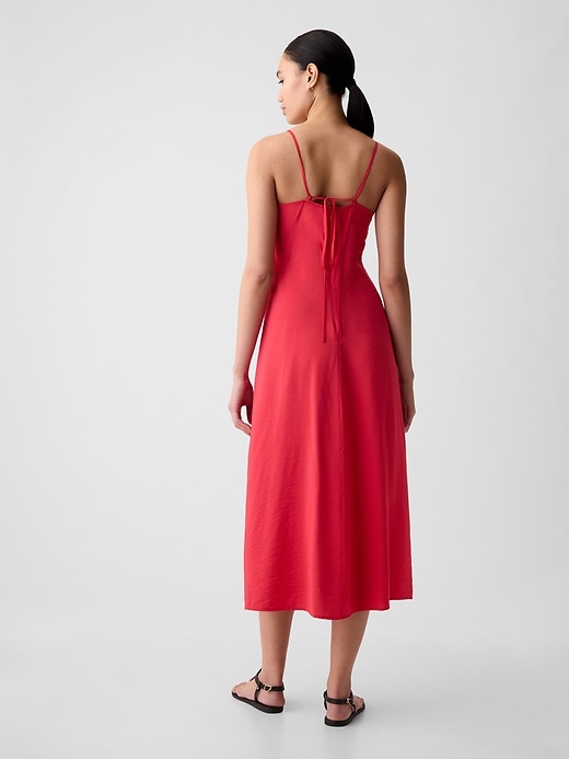 Image number 2 showing, Ruched Slip Midi Dress