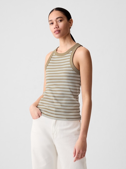 Image number 1 showing, Modern Rib Halter Tank Top