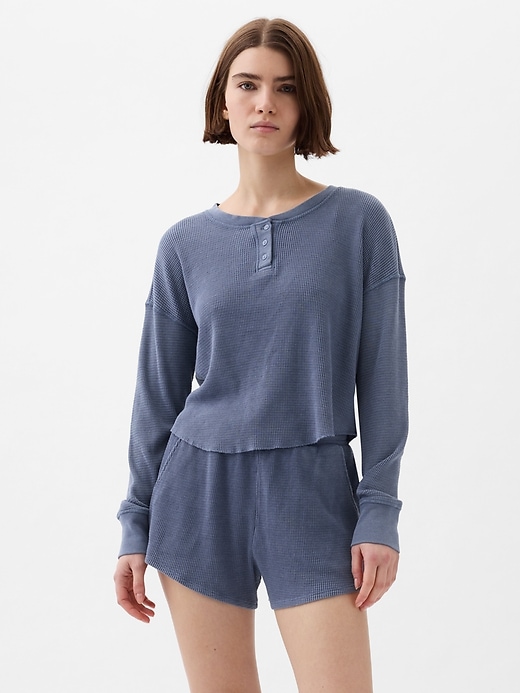 Image number 1 showing, Waffle PJ Henley Shirt